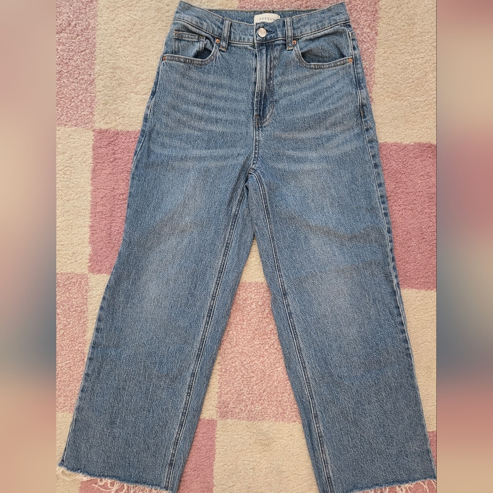 Pacsun Nora Cropped Wide Leg Jeans Size: 25